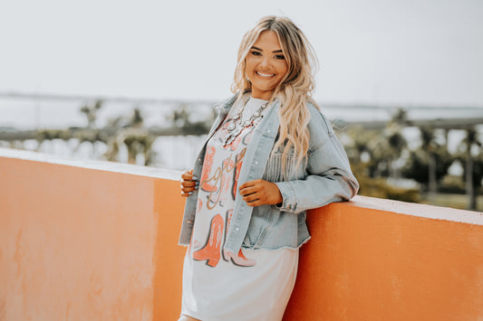 Western Cowgirl T-Shirt Dress