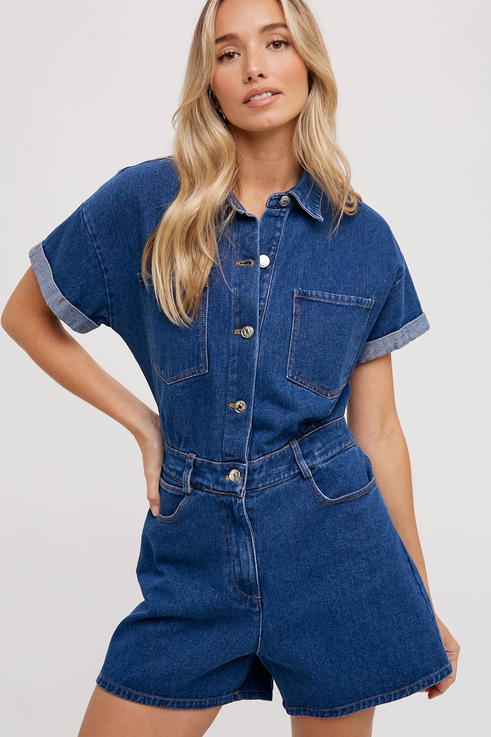 Denim Nights & Rodeo Lights Romper