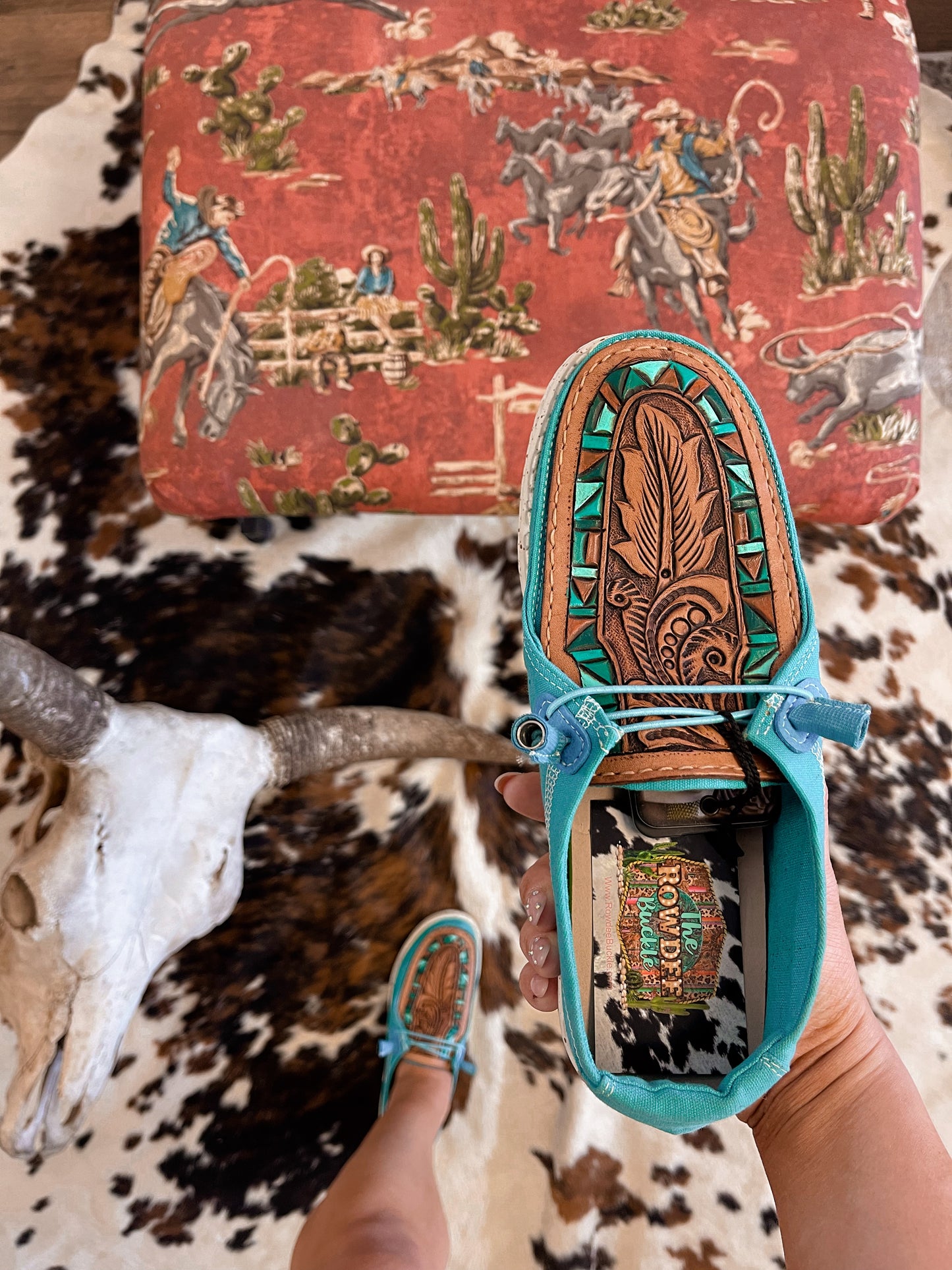 Tooled Leather Howdy Gals