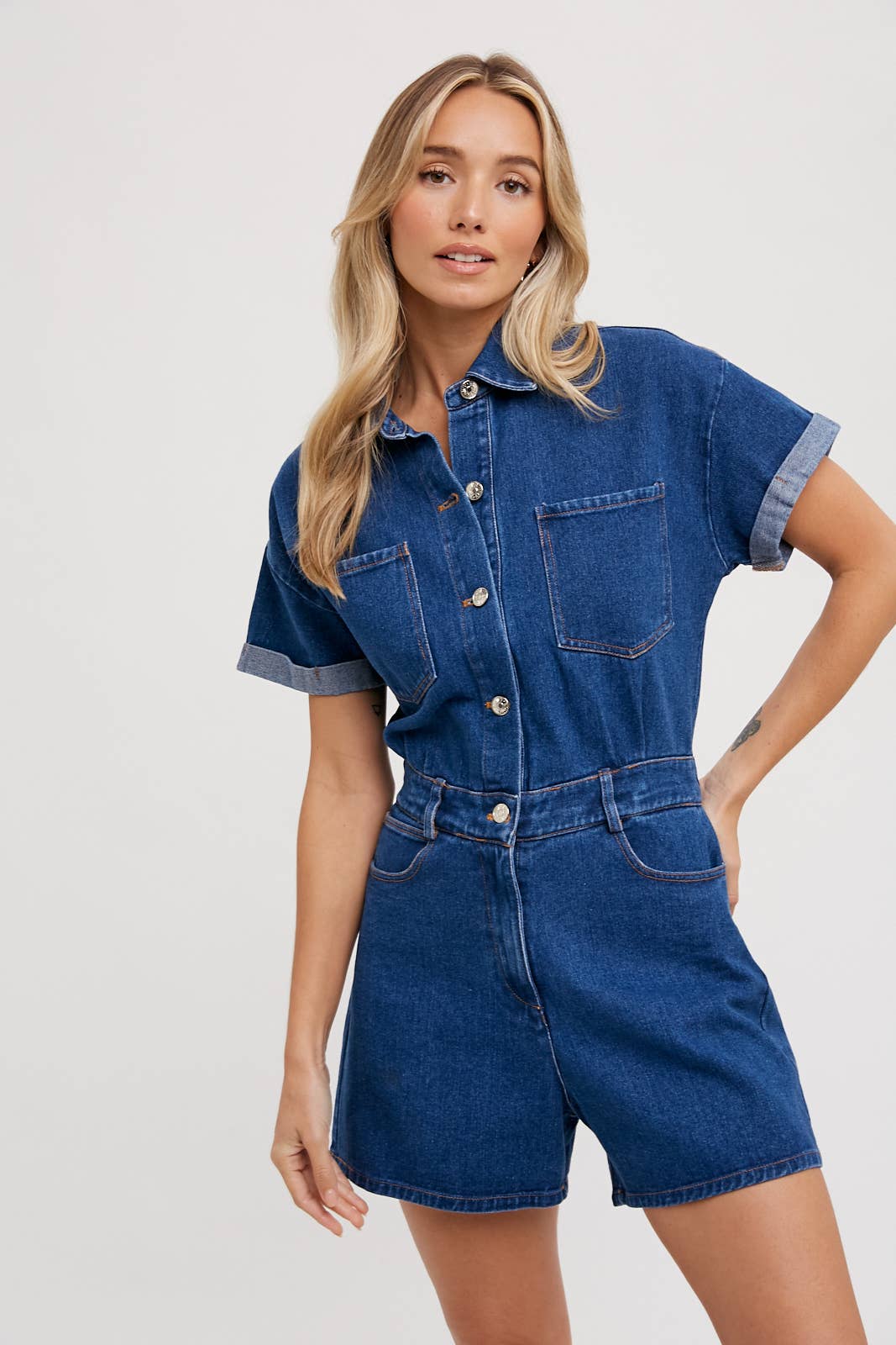 Denim Nights & Rodeo Lights Romper