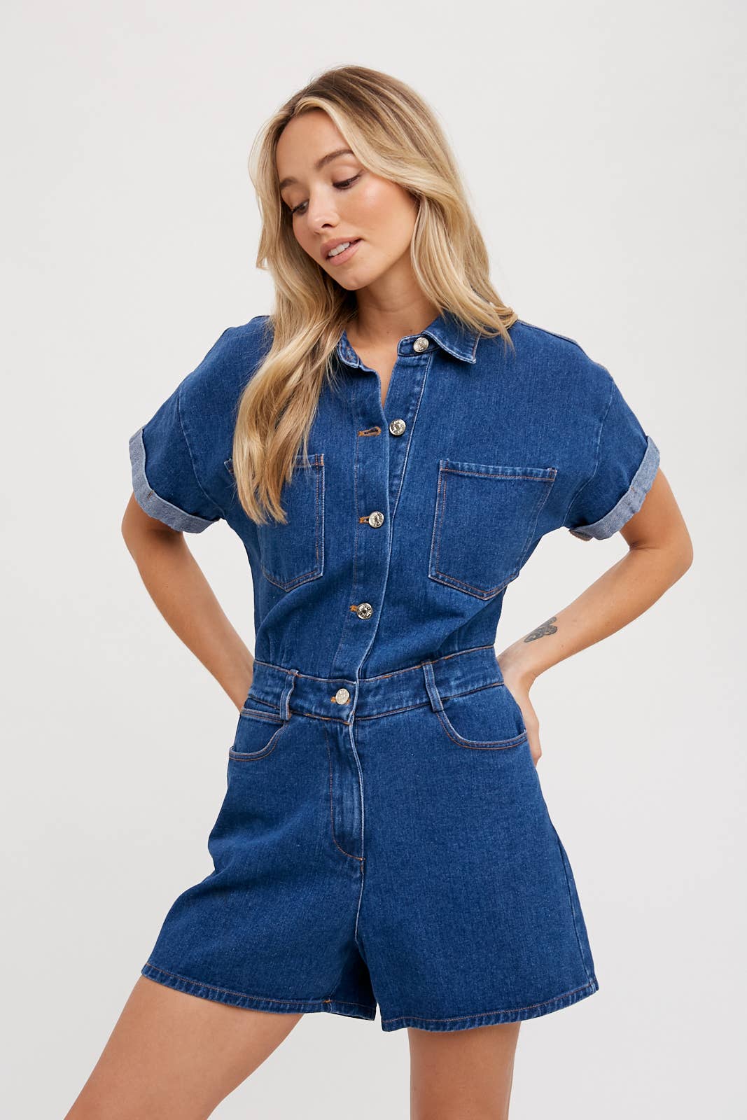 Denim Nights & Rodeo Lights Romper